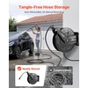 image:imageVEVOR Pressure Washer Hose Reel 60 ft x 14 inch Retractable Power HeavyDuty Steel Washer Hose Reel 4000PSI Max AutoRewinding Flexible WallFloor Mounted for Car WashingGardenFloor Cleaning50 ft x 38 inch  4000PSI