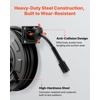 image:imageVEVOR Pressure Washer Hose Reel 60 ft x 14 inch Retractable Power HeavyDuty Steel Washer Hose Reel 4000PSI Max AutoRewinding Flexible WallFloor Mounted for Car WashingGardenFloor Cleaning60 ft x 14 inch  4000PSI