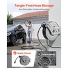 image:imageVEVOR Pressure Washer Hose Reel 60 ft x 14 inch Retractable Power HeavyDuty Steel Washer Hose Reel 4000PSI Max AutoRewinding Flexible WallFloor Mounted for Car WashingGardenFloor Cleaning65 ft x 14 inch  3200PSI