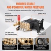 image:imageVEVOR Pressure Washer Pump 1 Shaft Horizontal Triplex Plunger 4000 PSI 40GPM Replacement Power Washer Pumps Kit with 5 Nozzles Compatible with Simpson MorFlex 40224 40225 40226 Santoprene4200 PSI