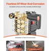 image:imageVEVOR Pressure Washer Pump 1 Shaft Horizontal Triplex Plunger 4000 PSI 40GPM Replacement Power Washer Pumps Kit with 5 Nozzles Compatible with Simpson MorFlex 40224 40225 40226 Santoprene3600 PSI