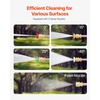 image:imageVEVOR Pressure Washer Telescoping Wand 21 ft 4000 psi Telescopic Spray Wand with Power Washer Extension Wands Gutter Cleaner Brush Head Pivoting Coupler 7 Spray Nozzles and Support Harness18FT with Brush Head
