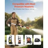 image:imageVEVOR Pressure Washer Telescoping Wand 21 ft 4000 psi Telescopic Spray Wand with Power Washer Extension Wands Gutter Cleaner Brush Head Pivoting Coupler 7 Spray Nozzles and Support Harness18FT with Brush Head