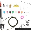 image:imageVEVOR Pressure Washer Telescoping Wand 21 ft 4000 psi Telescopic Spray Wand with Power Washer Extension Wands Gutter Cleaner Brush Head Pivoting Coupler 7 Spray Nozzles and Support Harness25FT with Brush Head