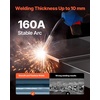 image:imageVEVOR Pro MIG Welder 250A Pluse Mig Welding Machine 5in1 Synergic Welder Machine MIG PluseGas MIGFlux Core MIGStickLift TIG 110V220V Dual Voltage Aluminum Mig Welder with LCD Screen Display4in1 160A