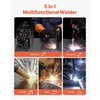 image:imageVEVOR Pro MIG Welder 250A Pluse Mig Welding Machine 5in1 Synergic Welder Machine MIG PluseGas MIGFlux Core MIGStickLift TIG 110V220V Dual Voltage Aluminum Mig Welder with LCD Screen Display200 A