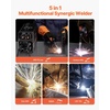 image:imageVEVOR Pro MIG Welder 250A Pluse Mig Welding Machine 5in1 Synergic Welder Machine MIG PluseGas MIGFlux Core MIGStickLift TIG 110V220V Dual Voltage Aluminum Mig Welder with LCD Screen Display169 x 71 x 126 in