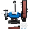 image:imageVEVOR Professional 4 x 36 in Belt Sander with 8 Disc Sander 5A Induction Motor Cast Aluminum Worktable for Woodworking Metalworking2IN1 2 Belt Grinder