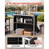 image:imageVEVOR Promotion Counter Table Portable Tradeshow Podium Table 3091 x 1496 x 7146 Display Exhibition Counter Stand Booth Fair with Wall Pop Up Podium with Storage RackCarrying Bag433 Length