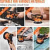 image:imageVEVOR Random Orbital Sander 5 amp 6Inch 350W Brushless Orbital Sander 10000 PRM 6 Variable Speed Electric Palm Sander with 20PCS Sandpapers Dust Connector amp Hose for Woodworking Detailing SandingOrange