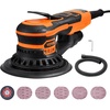 image:imageVEVOR Random Orbital Sander 5 amp 6Inch 350W Brushless Orbital Sander 10000 PRM 6 Variable Speed Electric Palm Sander with 20PCS Sandpapers Dust Connector amp Hose for Woodworking Detailing SandingOrange