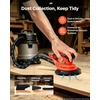 image:imageVEVOR Random Orbital Sander 5 amp 6Inch 350W Brushless Orbital Sander 10000 PRM 6 Variable Speed Electric Palm Sander with 20PCS Sandpapers Dust Connector amp Hose for Woodworking Detailing SandingOrangered