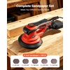 image:imageVEVOR Random Orbital Sander 5 amp 6Inch 350W Brushless Orbital Sander 10000 PRM 6 Variable Speed Electric Palm Sander with 20PCS Sandpapers Dust Connector amp Hose for Woodworking Detailing SandingOrangered