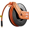 image:imageVEVOR Retractable Air Hose Reel 12 Inch x 50 FT Rubber Air Hose Max 300PSI Auto Rewind AirCompressor Hoses Reel with 5 ft Lead in CeilingWall Mount for Garage Workshops12IN x 65FT