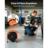 image:imageVEVOR Retractable Air Hose Reel 38 Inch x 100 FT Hybrid Air Hose Max 300PSI Auto Rewind AirCompressor Hoses Reel with 5ft Lead in Portable Freestanding Heavy Duty Steel Reel for Garages Workshops
