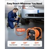 image:imageVEVOR Retractable Air Hose Reel 38 Inch x 100 FT Hybrid Air Hose Max 300PSI Auto Rewind AirCompressor Hoses Reel with 5ft Lead in Portable Freestanding Heavy Duty Steel Reel for Garages Workshops