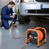 image:imageVEVOR Retractable Air Hose Reel 38 Inch x 100 FT Hybrid Air Hose Max 300PSI Auto Rewind AirCompressor Hoses Reel with 5ft Lead in Portable Freestanding Heavy Duty Steel Reel for Garages Workshops