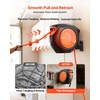 image:imageVEVOR Retractable Air Hose Reel 38 Inch x 80 FT Hybrid Air Hose Max 300PSI Enclosed AirCompressor Hoses Reel Auto Rewind with 66 ft Lead in 180 Swivel CeilingWall Mount for Workshops38IN x 80FT