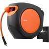 image:imageVEVOR Retractable Air Hose Reel 38 Inch x 80 FT Hybrid Air Hose Max 300PSI Enclosed AirCompressor Hoses Reel Auto Rewind with 66 ft Lead in 180 Swivel CeilingWall Mount for Workshops38IN x 80FT