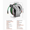 image:imageVEVOR Retractable Welding Hose Reel 14 Inch x 100FT Twin Oxygen Acetylene Rubber Hose Max 300PSI  R Grade CeilingWall Mount Heavy Duty Steel Hose Reel AutoRewind Ideal for Workshops Garages157 x 79 x 168 inch