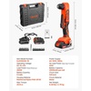 image:imageVEVOR Right Angle Drill 38 Inch Chuck 90 Degree Cordless Right Angle Drill with Brushless Motor Battery Charger and Belt Clip Adjustable Speed for Fastening and Loosening in Tight Spaces