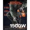 image:imageVEVOR Rotary Hammer Drill 118 in SDSPlus Electric Corded Heavy Duty Rotary Hammer 4 Functions Including 3 Drill Bits Flat Chisel Pointed Chisel and Carrying Case for Concrete and Masonry114  1500W