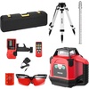 image:imageVEVOR Rotary Laser Level Kit 1650ft 360Degree Self Leveling Red Horizontal Laser Transitwith Heavyduty Tripod Receiver Remote Control Toolcase IP54 Waterproof 006 in100 ft for ConstructionRed