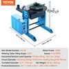 image:imageVEVOR Rotary Welding Positioner 441 lbs Load Capacity 45 to 90 Tilt Angle Welding Positioner Turntable Table 055 RPM Speed Control Electric and Foot Pedal for Cutting Grinding Assembly50KG
