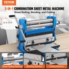 image:imageVEVOR Sheet Metal Brake 12inch 3In1 Combination Shear Brake Roll Machine 20Gauge Capacity Shear Press Brake with 90 Max Bending Angle Shears and Slip Roll Machine for Shear Bending Rolling