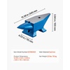 image:imageVEVOR Single Horn Anvil  132Lbs Cast Steel Anvil for Blacksmiths amp Jewelers  Durable amp Robust Metal Working ToolBlue 22LB