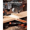 image:imageVEVOR Sliding Compound Miter Saw 12Inch Blade 15 Amp Motor 60Tooth Corded Double Bevel Sliding Miter Saw LED Precision Alignment Angle Adjustable for Wood Composite Decking LaminatesLeft Bevel  714