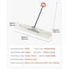 image:imageVEVOR Snow Pusher 48 inch Wide Push Snow Shovel Plow for Driveway Sidewalks and Doorways with Segmented Handle Ergonomic Grip and HDPE Plastic BladeWhite