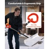 image:imageVEVOR Snow Pusher 48 inch Wide Push Snow Shovel Plow for Driveway Sidewalks and Doorways with Segmented Handle Ergonomic Grip and HDPE Plastic BladeWhite