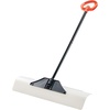 image:imageVEVOR Snow Pusher 48 inch Wide Push Snow Shovel Plow for Driveway Sidewalks and Doorways with Segmented Handle Ergonomic Grip and HDPE Plastic BladeWhite