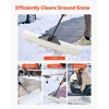 image:imageVEVOR Snow Pusher 48 inch Wide Push Snow Shovel Plow for Driveway Sidewalks and Doorways with Segmented Handle Ergonomic Grip and HDPE Plastic BladeWhite
