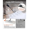image:imageVEVOR Snow Pusher 48 inch Wide Push Snow Shovel Plow for Driveway Sidewalks and Doorways with Segmented Handle Ergonomic Grip and HDPE Plastic BladeWhite
