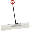 image:imageVEVOR Snow Pusher 48 inch Wide Push Snow Shovel Plow for Driveway Sidewalks and Doorways with Segmented Handle Ergonomic Grip and HDPE Plastic BladeWhite