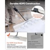 image:imageVEVOR Snow Pusher 48 inch Wide Push Snow Shovel Plow for Driveway Sidewalks and Doorways with Segmented Handle Ergonomic Grip and HDPE Plastic BladeWhite