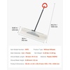 image:imageVEVOR Snow Pusher 48 inch Wide Push Snow Shovel Plow for Driveway Sidewalks and Doorways with Segmented Handle Ergonomic Grip and HDPE Plastic BladeWhite