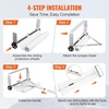 image:imageVEVOR Snow Roof Rake 30ft Reach Aluminium Roof Shovel with Slide Cloth Premium 19 Blade Snow Removal Tool Safe on Roof with Roll Wheels AntiSlip Handle Use for House Roof Car Snow Wet Leaves