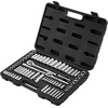 image:imageVEVOR Socket Set 225 Pieces 38 amp 14 amp 12 inch Drive Socket and Ratchet Set SAE and Metric Deep and Shallow Mechanic Tool Kit with Bits Accessories Storage Case CRV Alloy Steel for Repair1438
