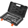 image:imageVEVOR Socket Set 225 Pieces 38 amp 14 amp 12 inch Drive Socket and Ratchet Set SAE and Metric Deep and Shallow Mechanic Tool Kit with Bits Accessories Storage Case CRV Alloy Steel for Repair12