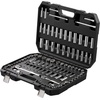 image:imageVEVOR Socket Set 225 Pieces 38 amp 14 amp 12 inch Drive Socket and Ratchet Set SAE and Metric Deep and Shallow Mechanic Tool Kit with Bits Accessories Storage Case CRV Alloy Steel for Repair1438