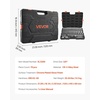 image:imageVEVOR Socket Set 225 Pieces 38 amp 14 amp 12 inch Drive Socket and Ratchet Set SAE and Metric Deep and Shallow Mechanic Tool Kit with Bits Accessories Storage Case CRV Alloy Steel for Repair38