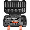 image:imageVEVOR Socket Set 225 Pieces 38 amp 14 amp 12 inch Drive Socket and Ratchet Set SAE and Metric Deep and Shallow Mechanic Tool Kit with Bits Accessories Storage Case CRV Alloy Steel for Repair14