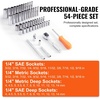 image:imageVEVOR Socket Set 225 Pieces 38 amp 14 amp 12 inch Drive Socket and Ratchet Set SAE and Metric Deep and Shallow Mechanic Tool Kit with Bits Accessories Storage Case CRV Alloy Steel for Repair14