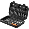 image:imageVEVOR Socket Set 225 Pieces 38 amp 14 amp 12 inch Drive Socket and Ratchet Set SAE and Metric Deep and Shallow Mechanic Tool Kit with Bits Accessories Storage Case CRV Alloy Steel for Repair14