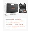 image:imageVEVOR Socket Set 225 Pieces 38 amp 14 amp 12 inch Drive Socket and Ratchet Set SAE and Metric Deep and Shallow Mechanic Tool Kit with Bits Accessories Storage Case CRV Alloy Steel for Repair1412