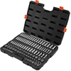 image:imageVEVOR Socket Set 225 Pieces 38 amp 14 amp 12 inch Drive Socket and Ratchet Set SAE and Metric Deep and Shallow Mechanic Tool Kit with Bits Accessories Storage Case CRV Alloy Steel for Repair38