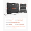image:imageVEVOR Socket Set 225 Pieces 38 amp 14 amp 12 inch Drive Socket and Ratchet Set SAE and Metric Deep and Shallow Mechanic Tool Kit with Bits Accessories Storage Case CRV Alloy Steel for Repair143812